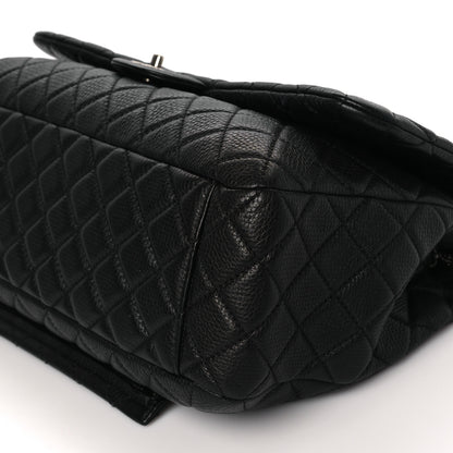 Chanel Grained Calfskin Quilted Small XXL Travel Flap Bag Black 8 of 8