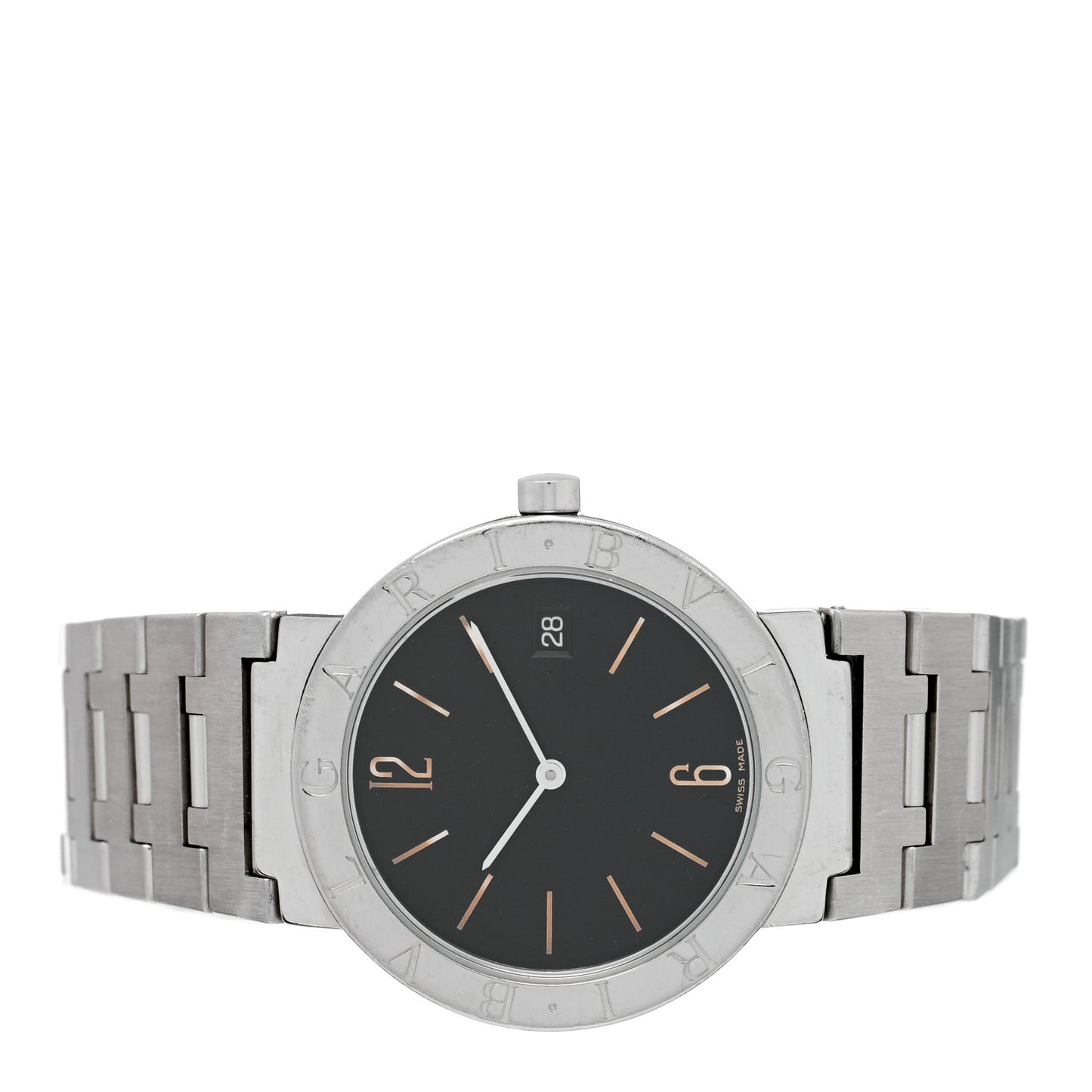 Stainless Steel 33mm Quartz Watch Black
