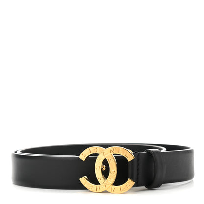 Chanel Calfskin Paris Button CC Belt 70 28 Black 1 of 8