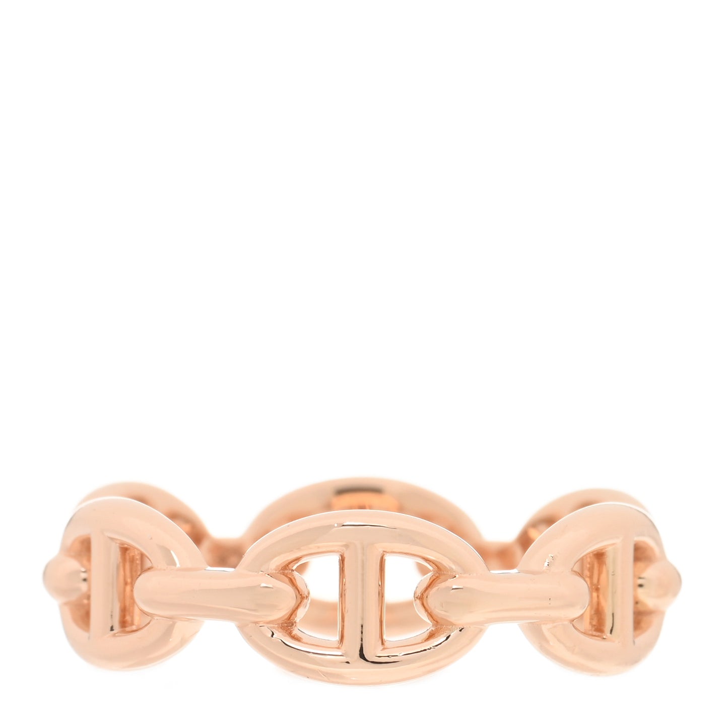 18K Rose Gold PM Chaine d'Ancre Enchainee Ring 54 6.75