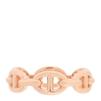 Hermes 18K Rose Gold PM Chaine d'Ancre Enchainee Ring 54 6.75 3 of 5