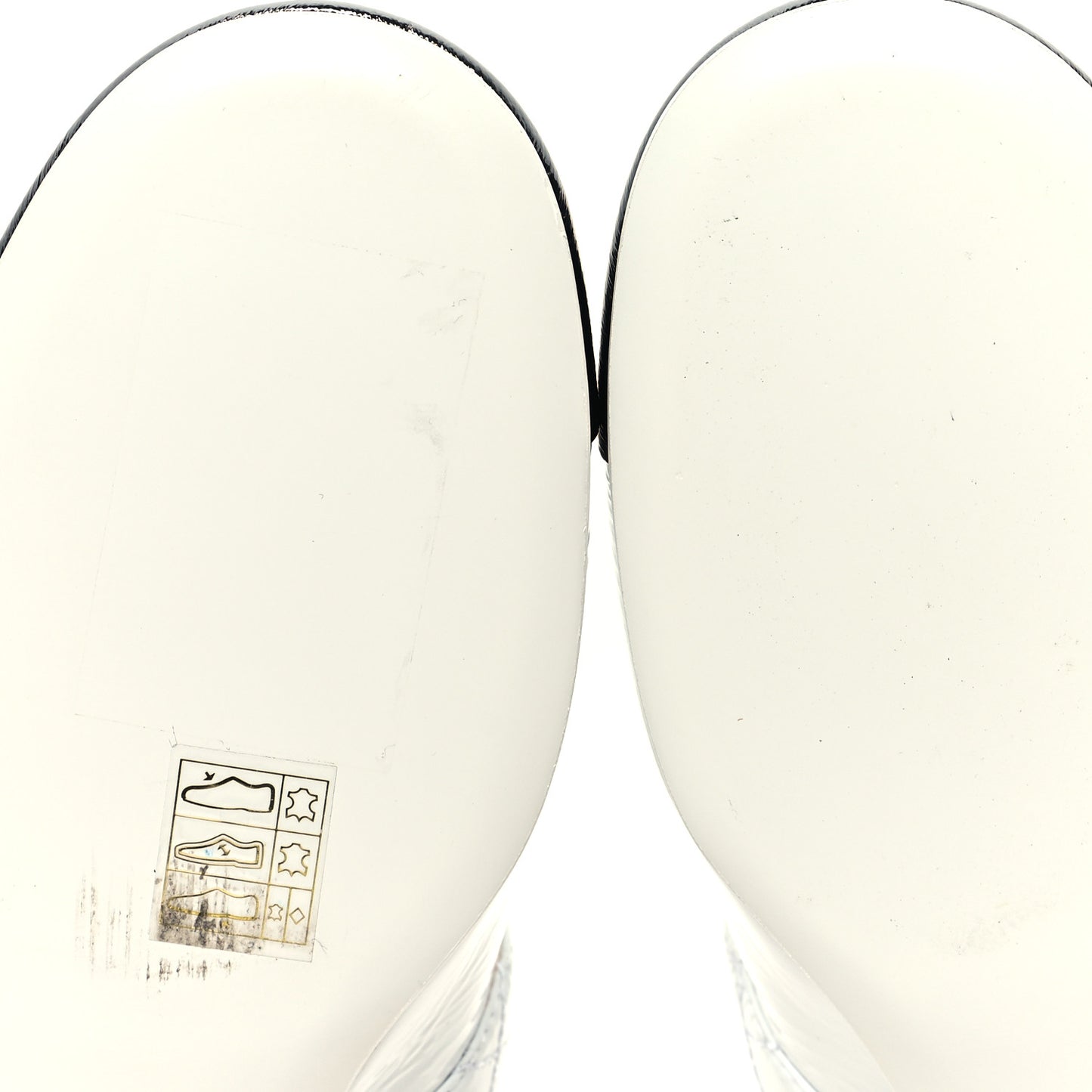 Patent Goatskin Cap Toe Mary Janes 40 White Black