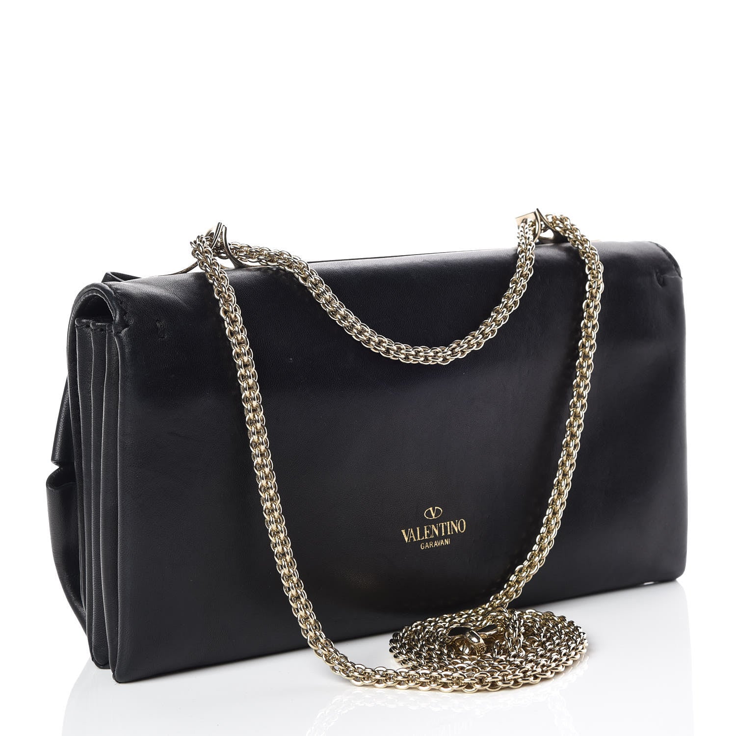 Valentino Garavani Nappa Bow Flap Shoulder Bag Black 3 of 12