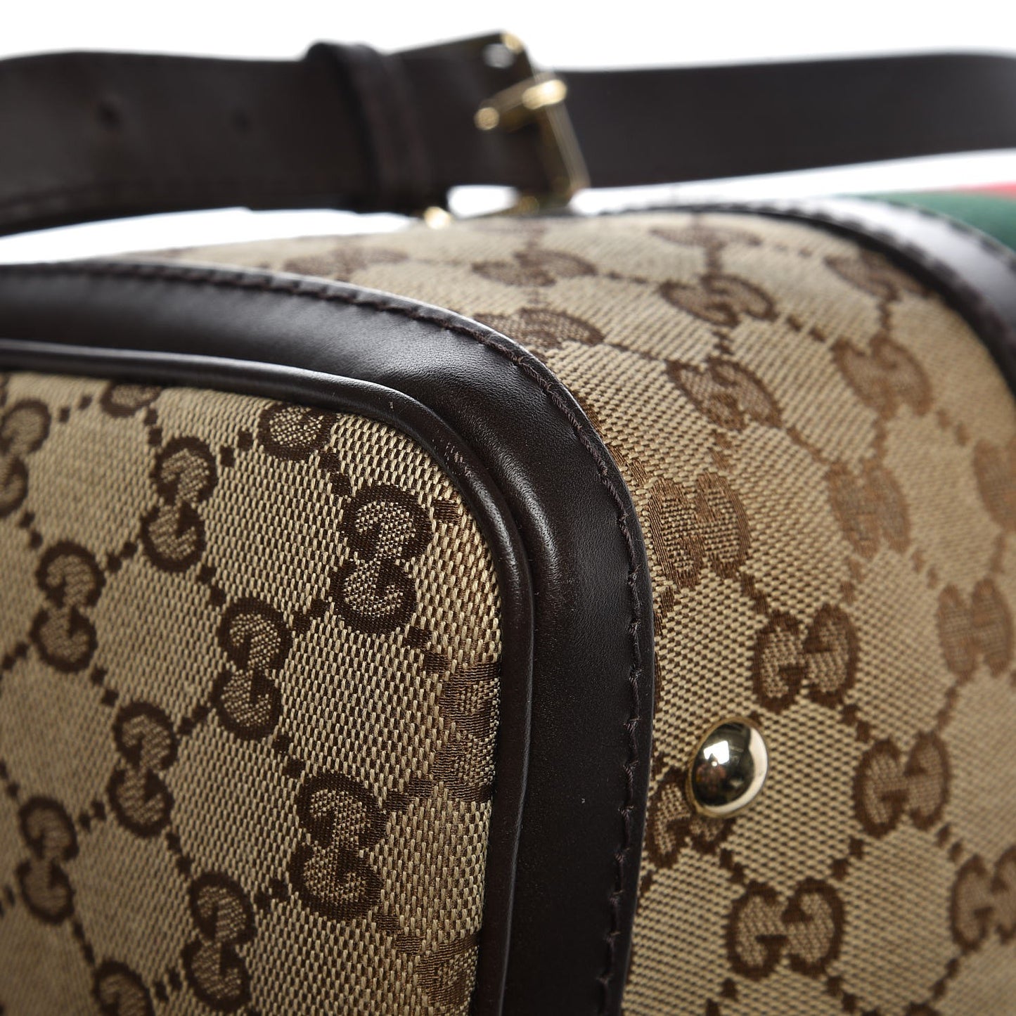 Monogram Vintage Web Medium Boston Dark Brown