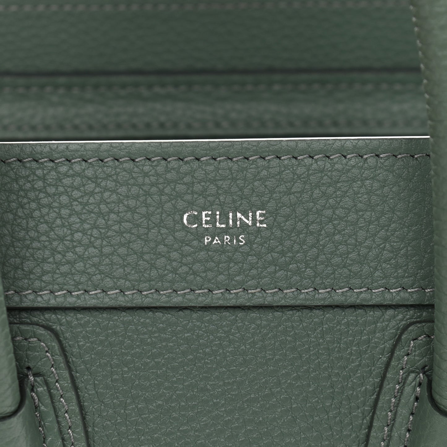 Drummed Calfskin Nano Luggage Caladon