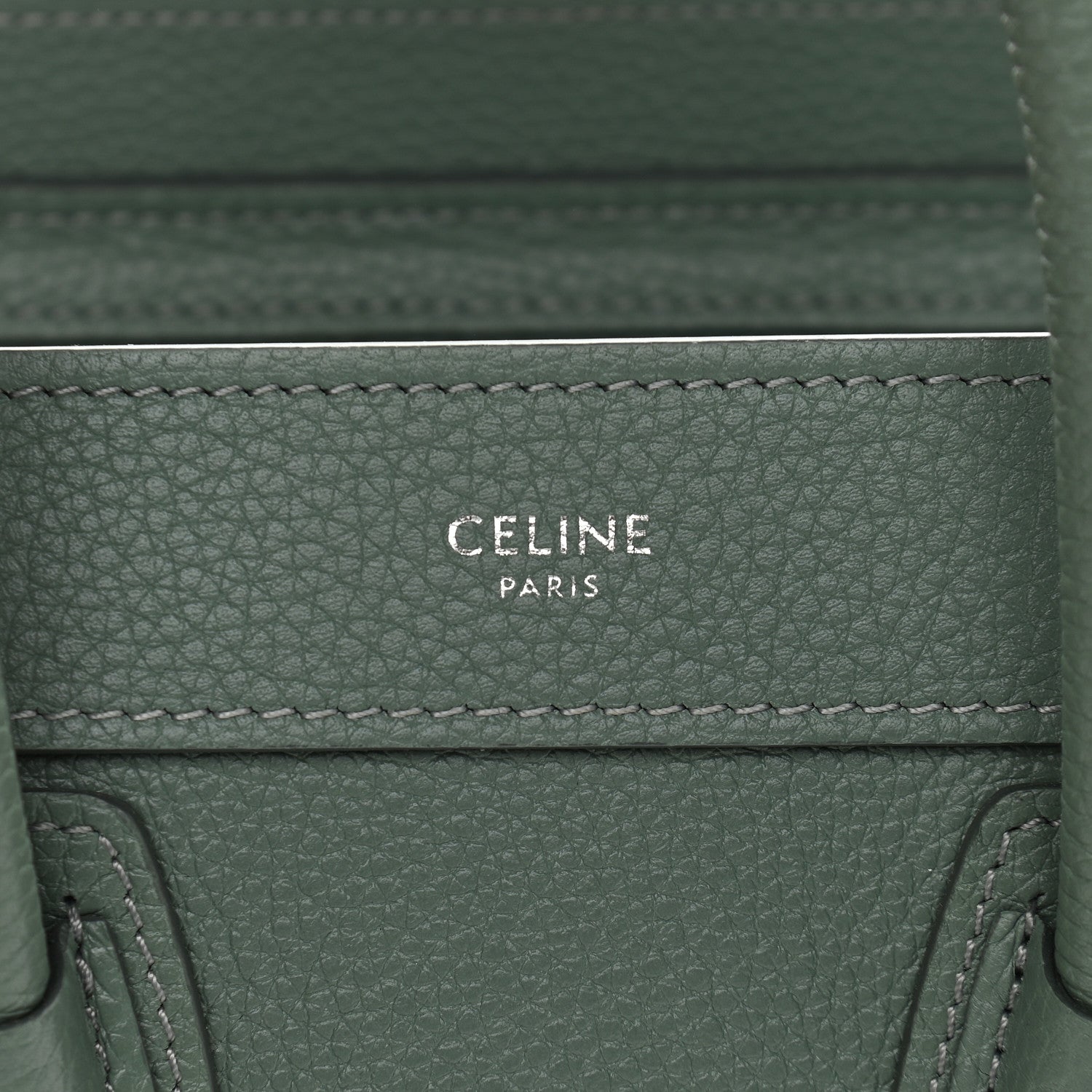 Celine Drummed Calfskin Nano Luggage Caladon 5 of 9