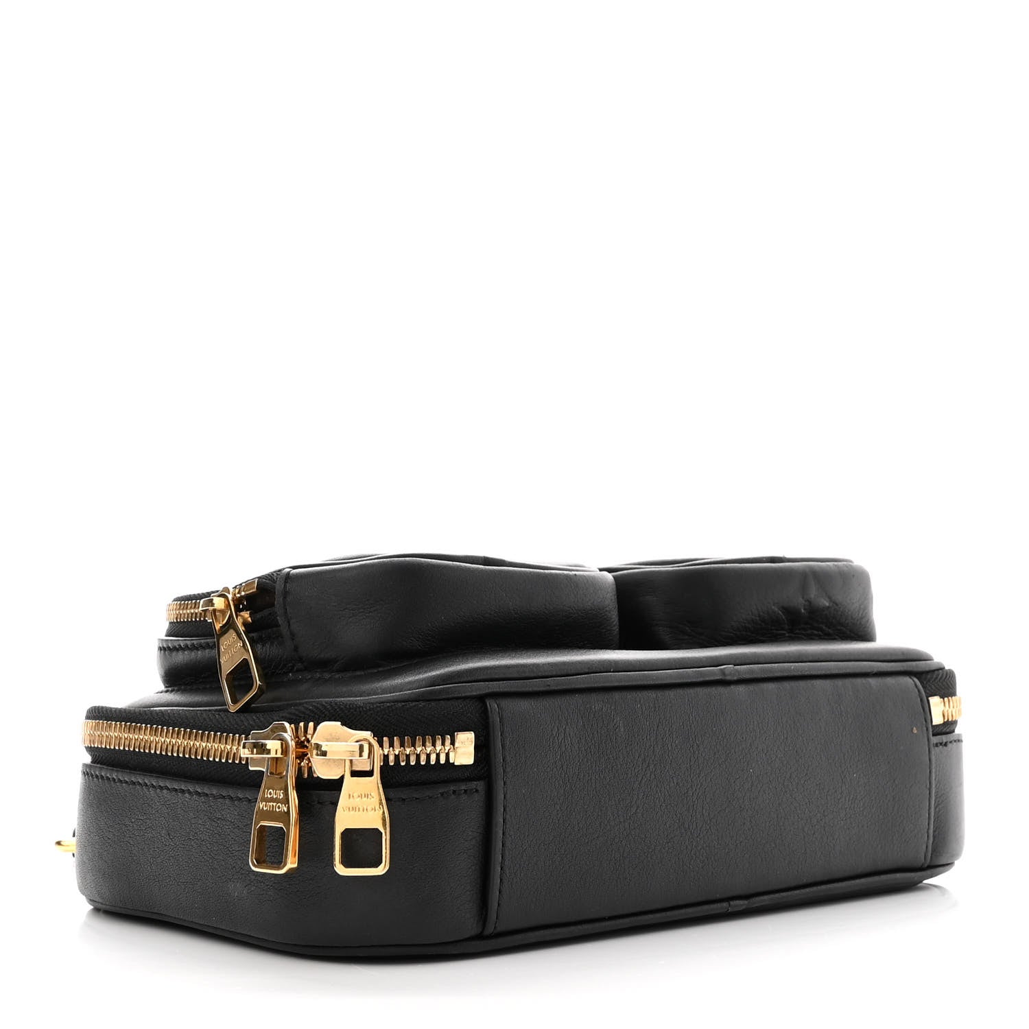 Louis Vuitton Calfskin Monogram Embossed Utility Crossbody Black 4 of 12