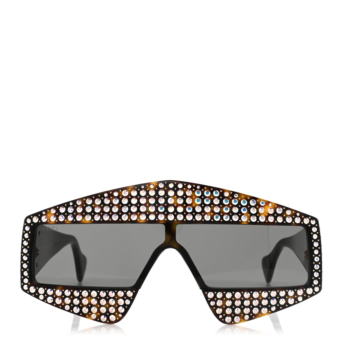 Crystal Rectangular Frame Sunglasses GG0357S Tortoiseshell