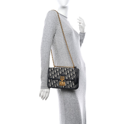 Christian Dior CHRISTIAN DIOR Oblique Small DiorAddict Flap Bag Navy Blue 2 of 9