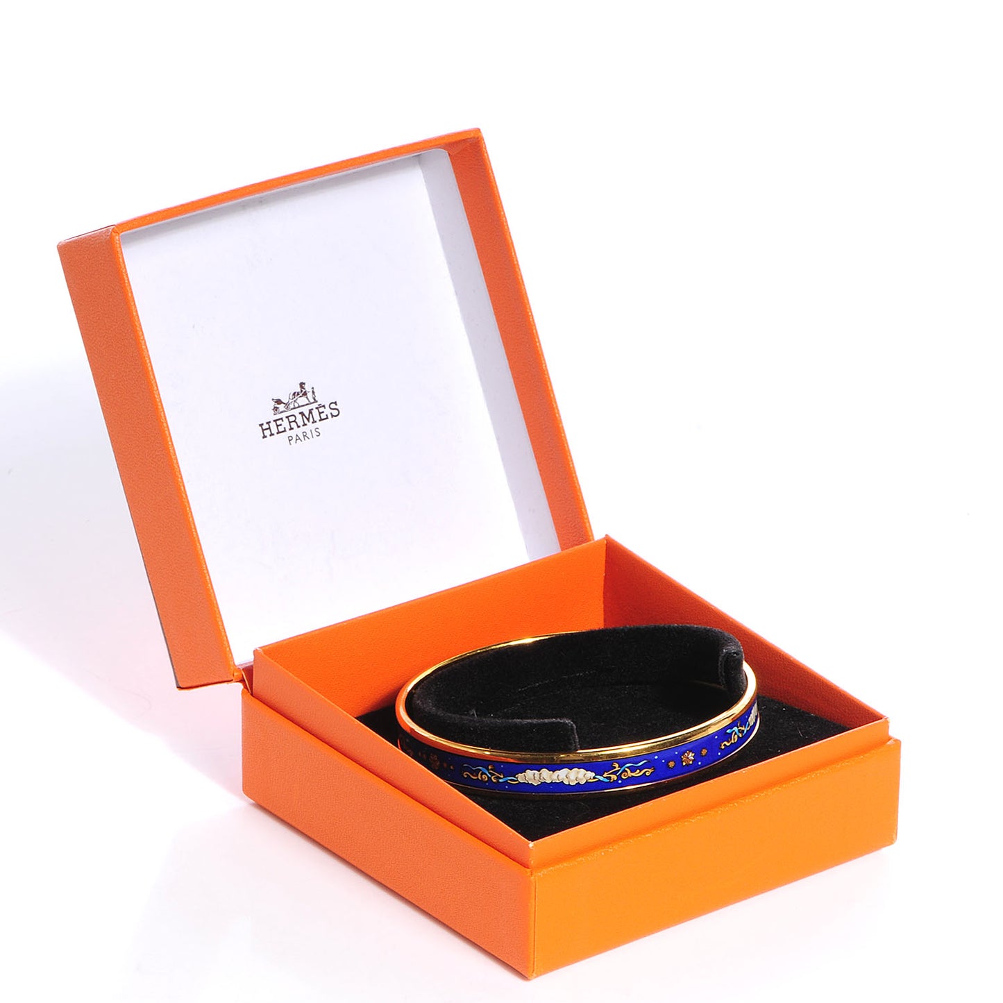 Enamel Printed Celestial Mythology Narrow Bracelet 70 Bleu
