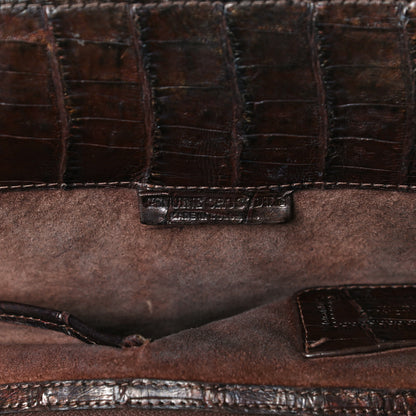 Nancy Gonzalez Crocodile Top Handle Satchel Brown 6 of 16