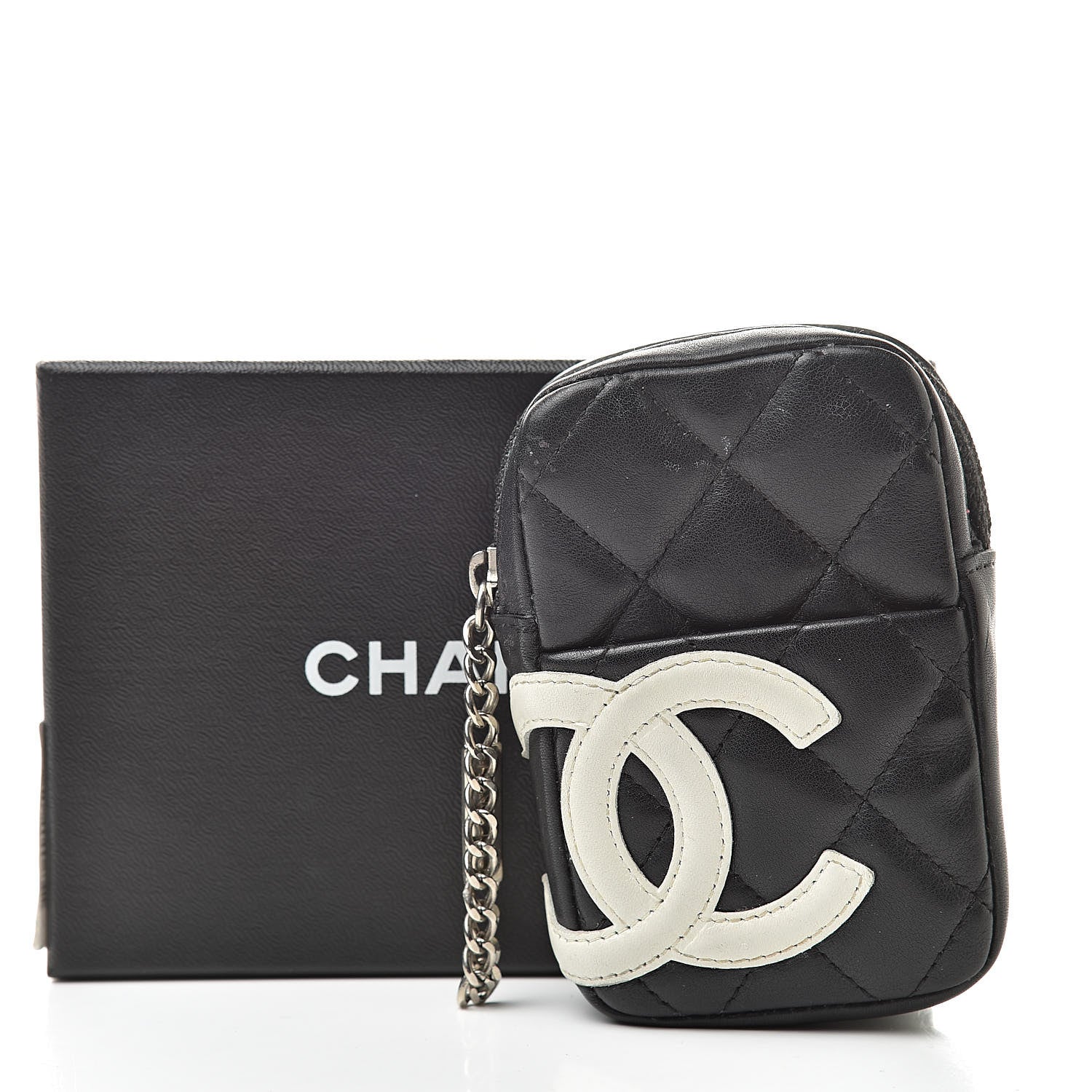 Chanel Calfskin Quilted Cambon Cigarette Case Holder Black White 527008 –  FASHIONPHILE