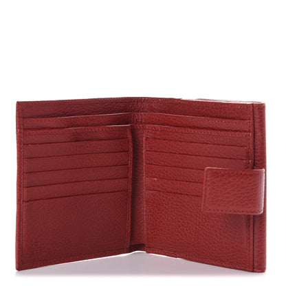 Gucci Dollar Calfskin Double G French Flap Wallet Hibiscus Red 4 of 8