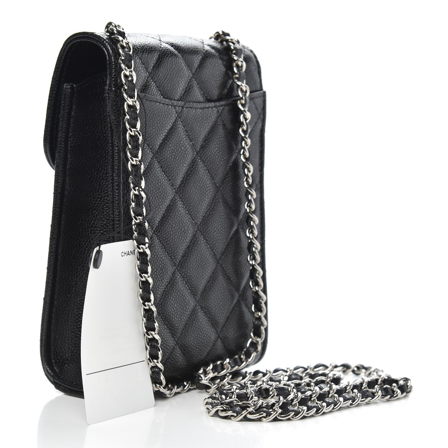 Chanel Caviar Quilted Classic Phone Holder Black 3 of 11