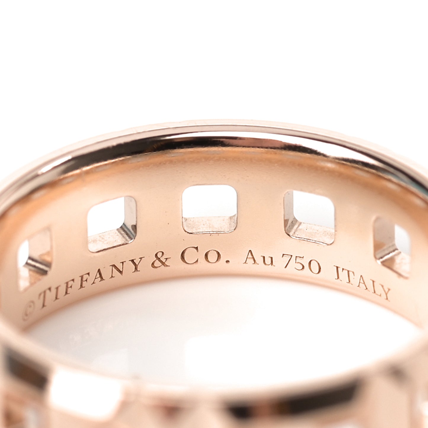 18K Rose Gold Wide T True Ring 45 3.5