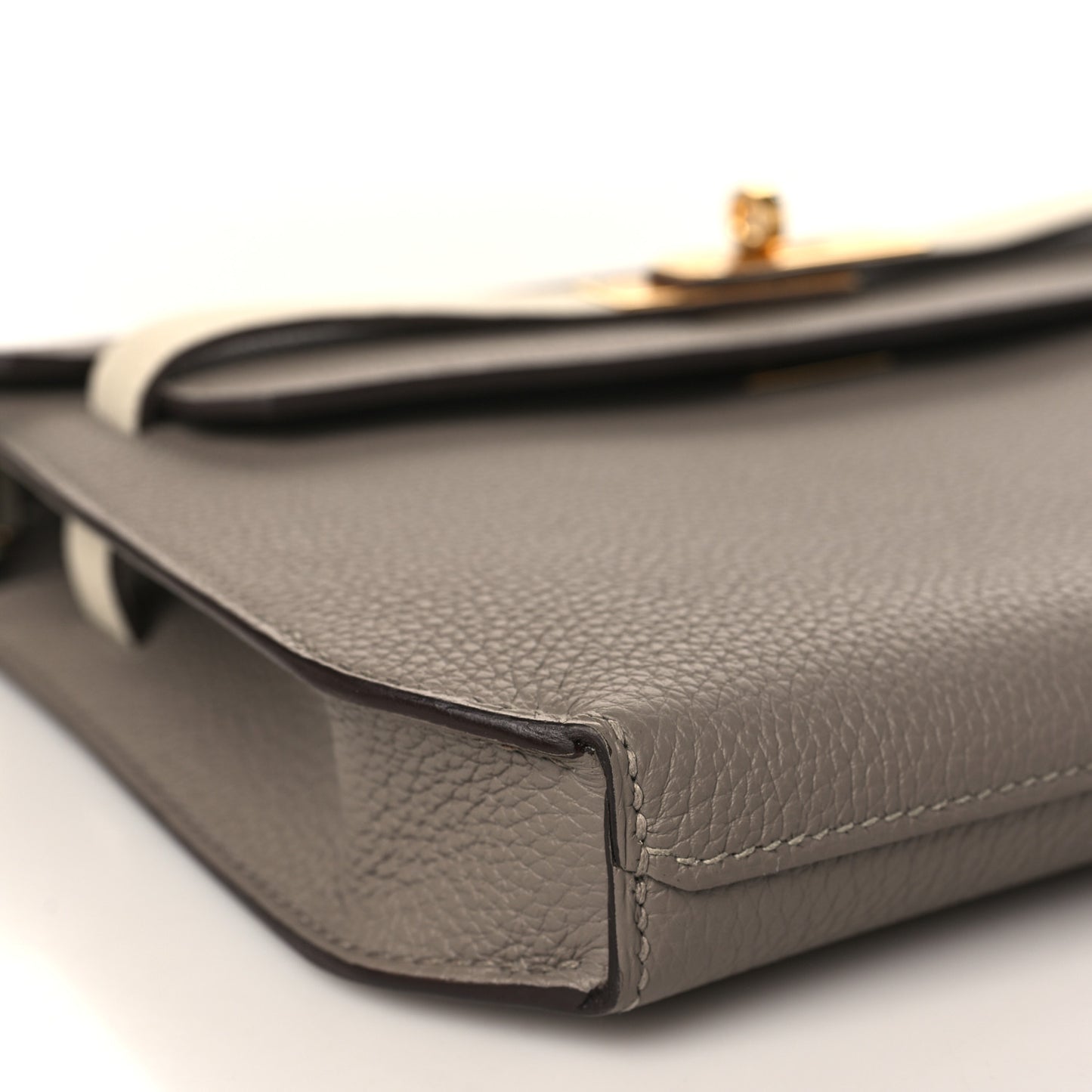 Togo Horseshoe Kelly Depeches 25 Pouch Etain Nata