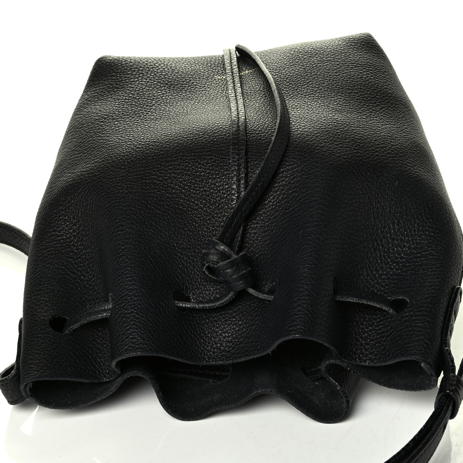 Mansur Gavriel Tumbled Calfskin Mini Bucket Bag Black 8 of 8