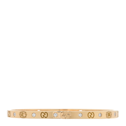 Gucci 18K Yellow Gold Diamond Icon Stars Bracelet 1 of 4
