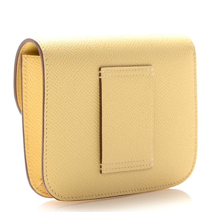 Hermes Epsom Constance Slim Wallet Jaune Poussin 4 of 10