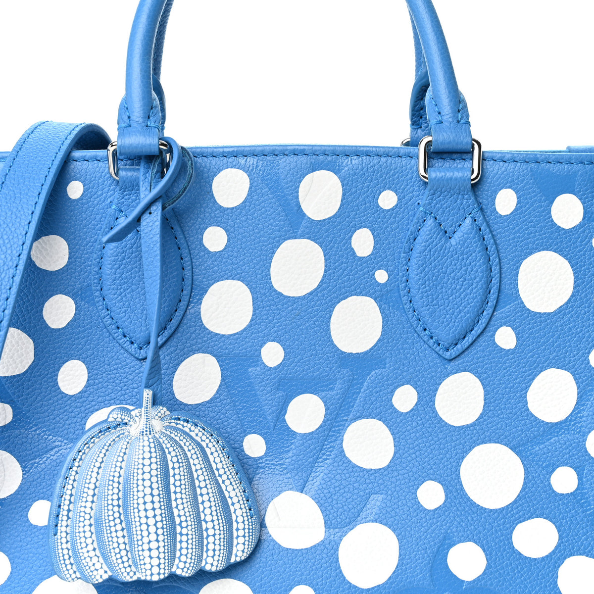Louis Vuitton LV X YK Empreinte Infinity Dots Onthego PM Blue White 7 of 9