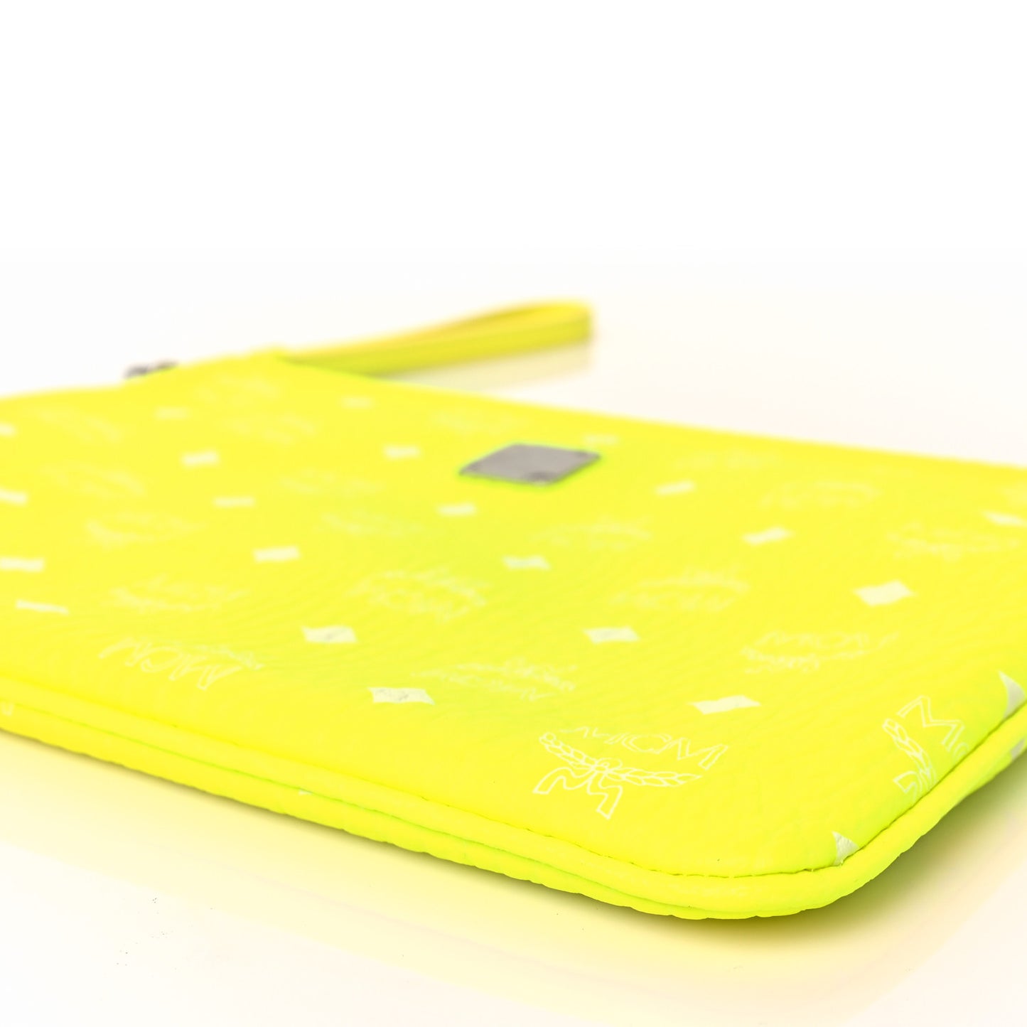 Visetos Calfskin Zip Pouch Yellow