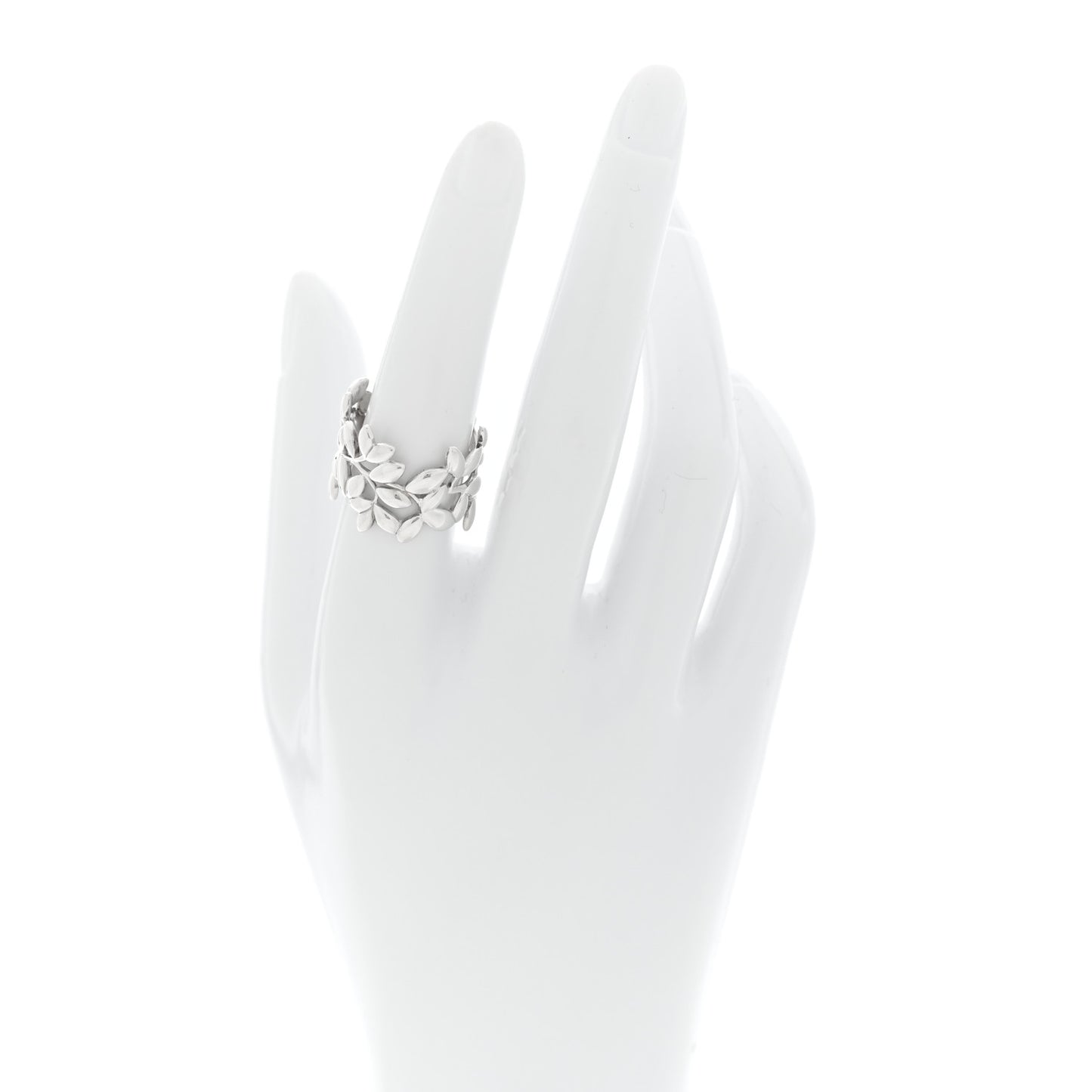 Sterling Silver Wide Paloma Picasso Olive Leaf Band Ring 54 7