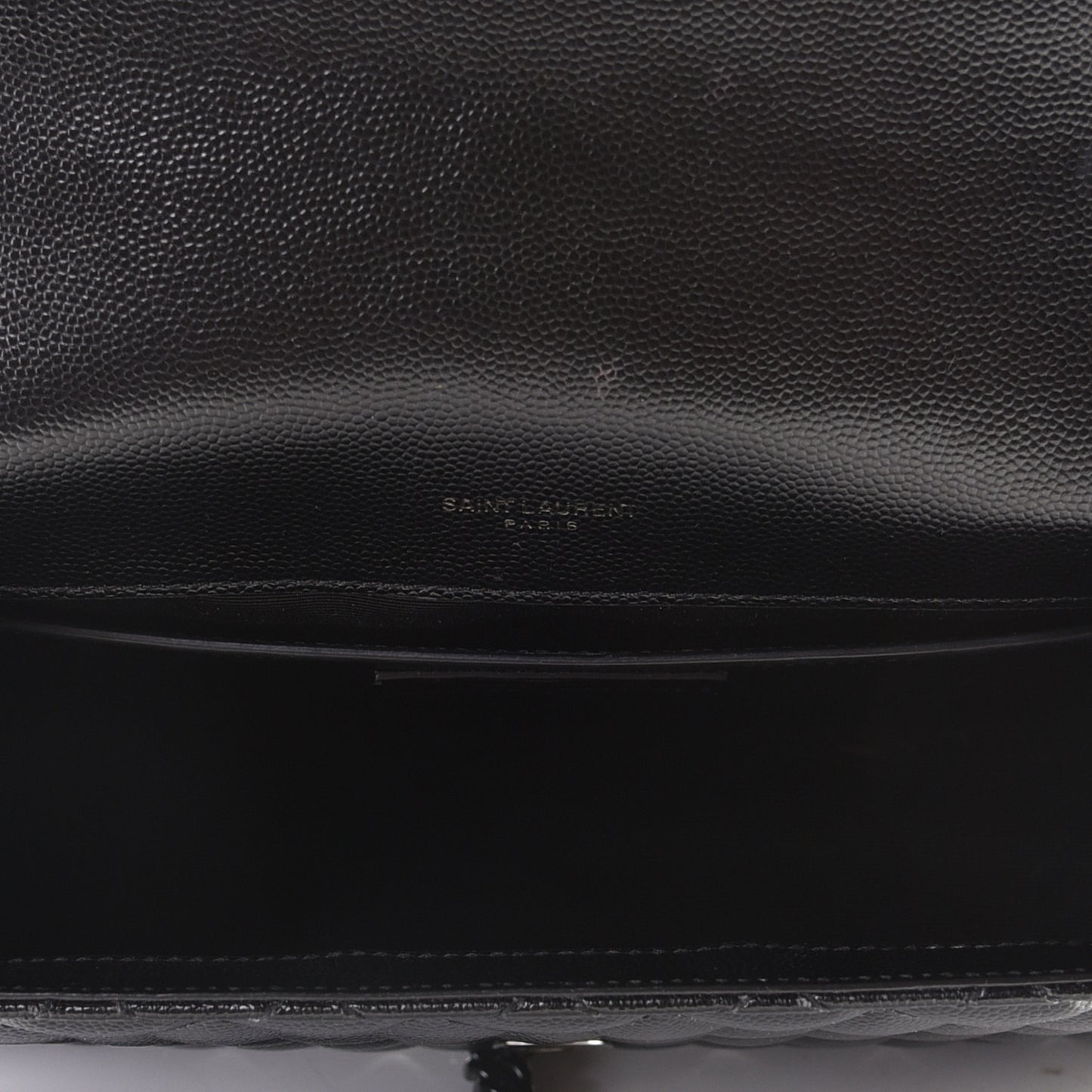 Grain De Poudre Textured Mixed Matelasse Triquilt Medium Monogram Satchel Black