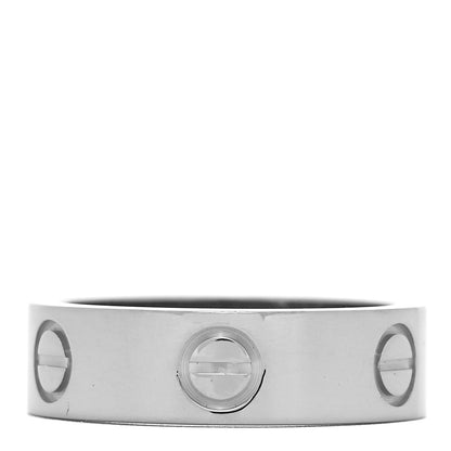 Cartier 18K White Gold 5.5mm LOVE Ring 51 5.75 3 of 4