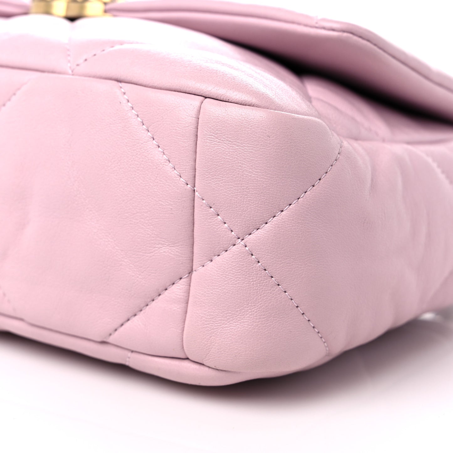 Goatskin Quilted Medium Chanel 19 Flap Light Pink