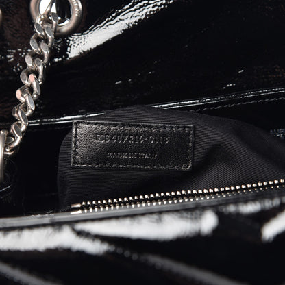 Saint Laurent Patent Y Quilted Monogram Medium Loulou Chain Satchel Black 7 of 7