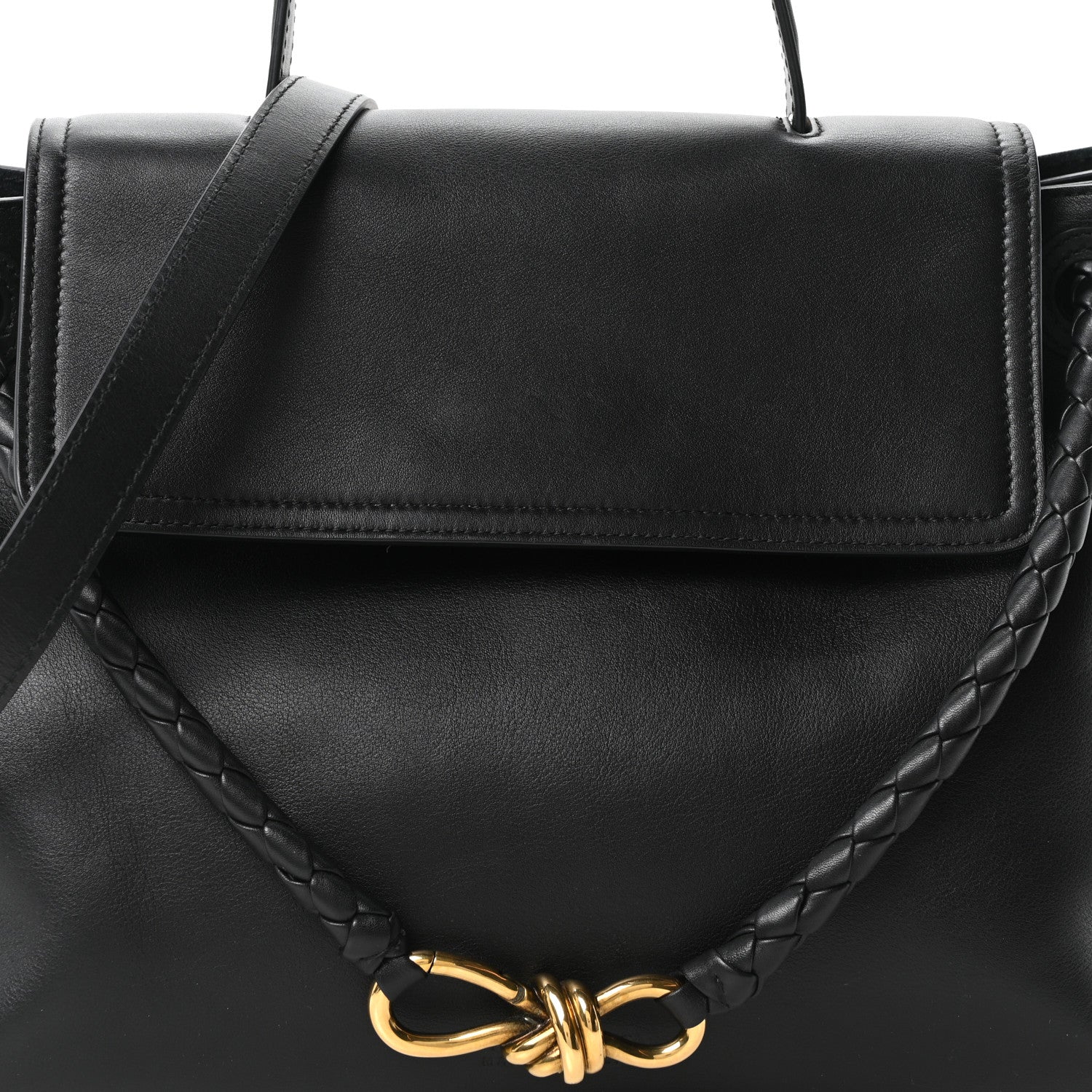 Bottega Veneta Silky Calfskin Medium Ciao Ciao Black 8 of 10