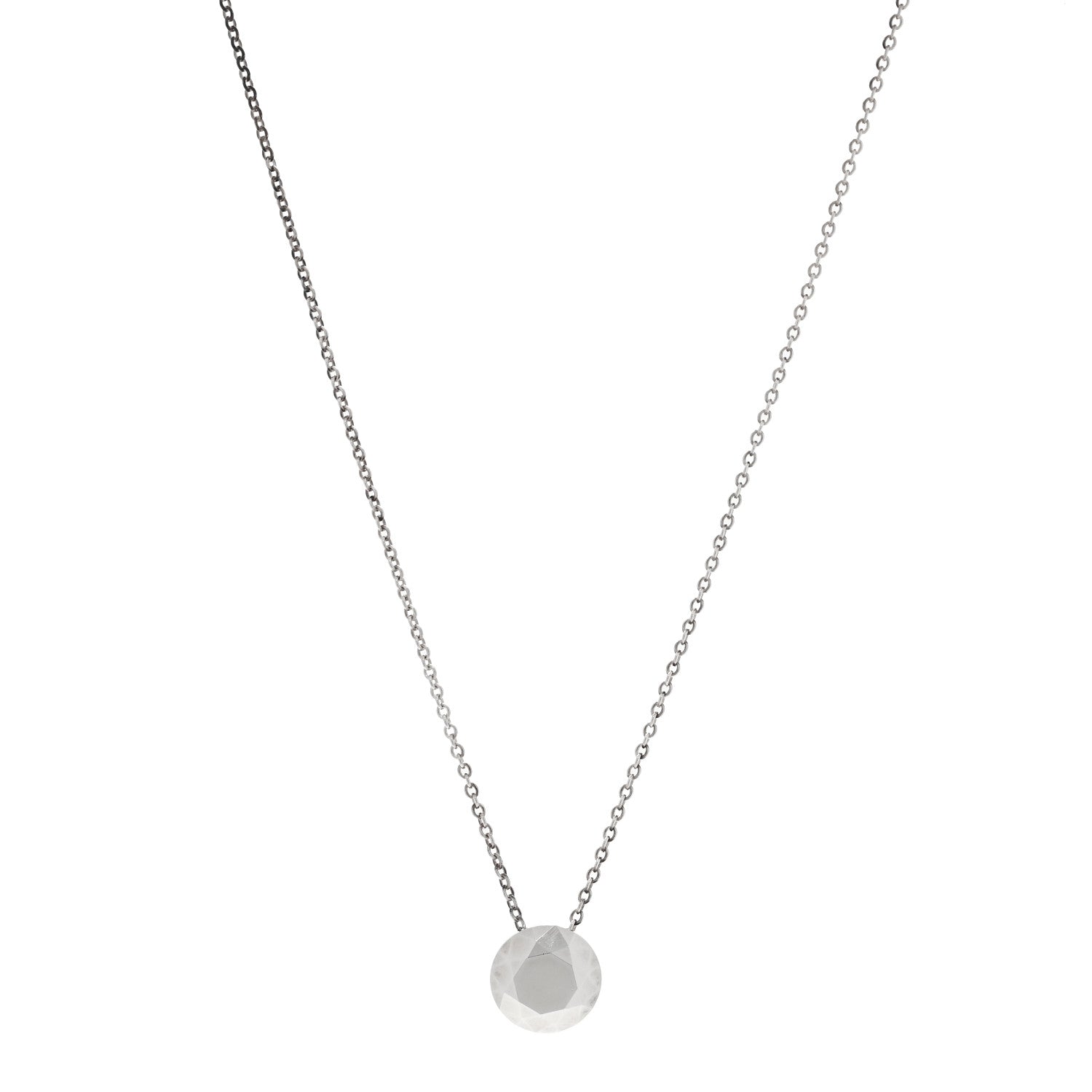 Tiffany Sterling Silver Elsa Peretti Two Carat Faceted Pendant Necklace 1 of 6