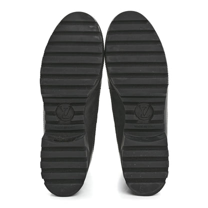 Louis Vuitton Suede Calfskin Jacquard Since 1854 Laureate Platform Desert Boots 37.5 Black 6 of 10