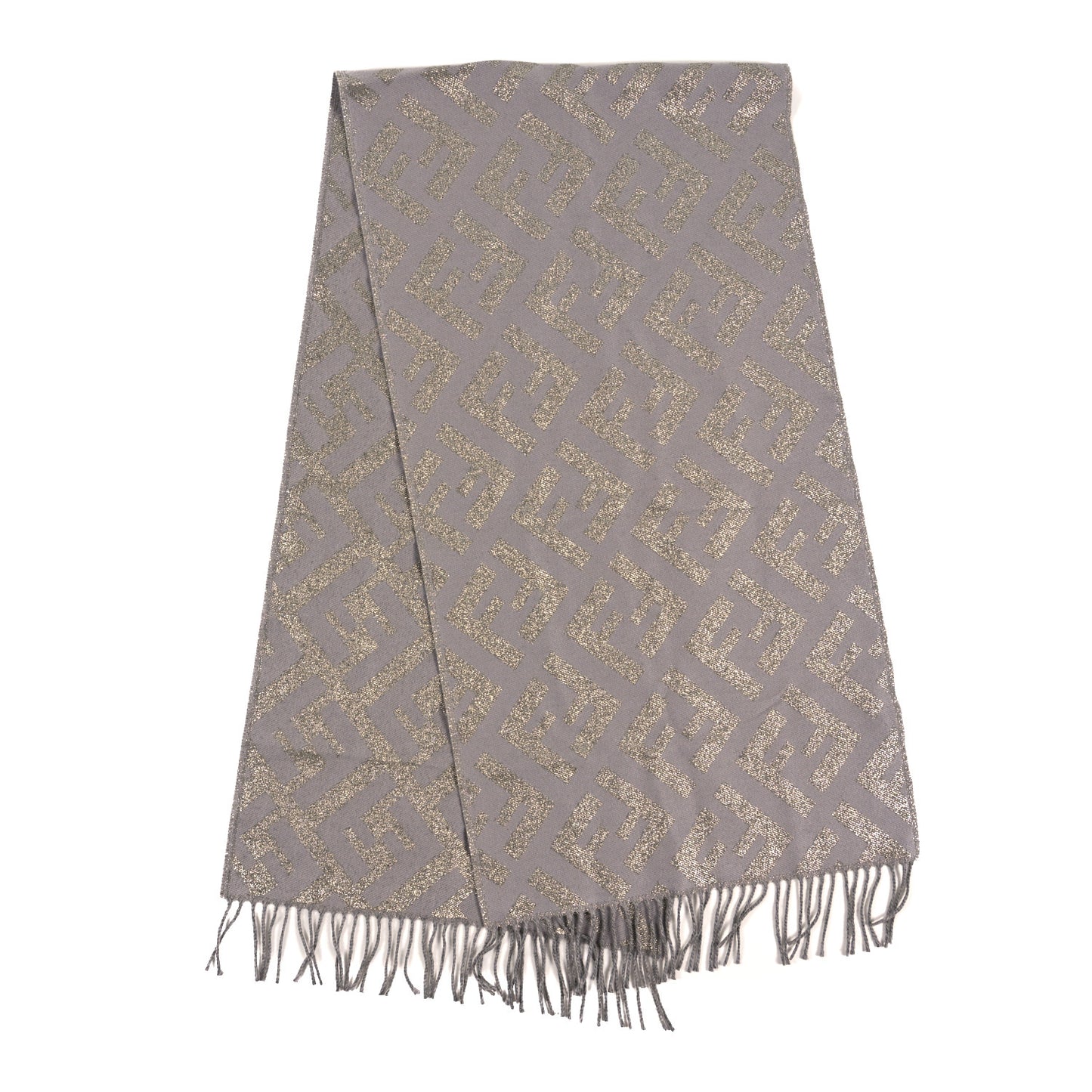 Cashmere Lurex FF Scarf Tortora