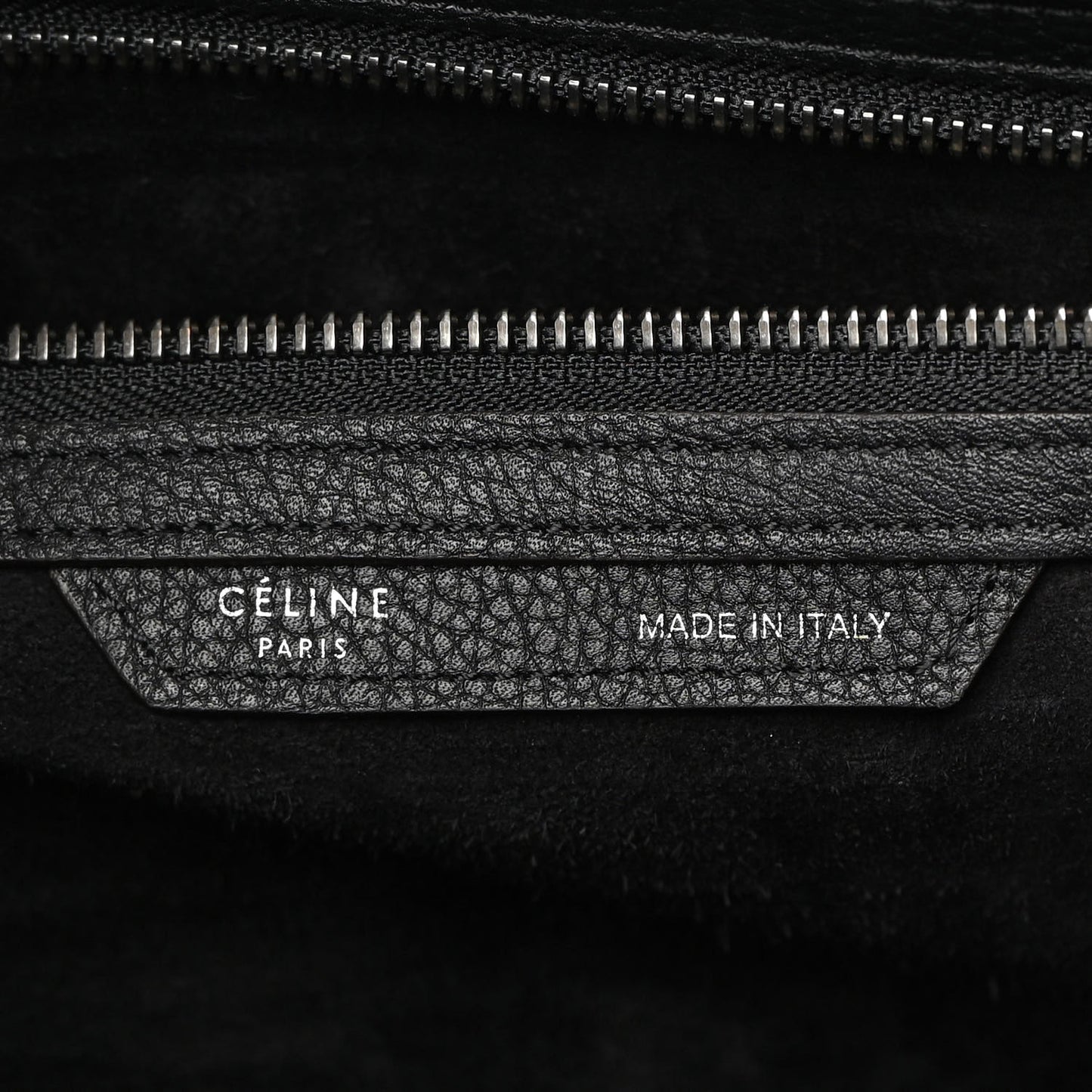 Drummed Calfskin Mini Luggage Black