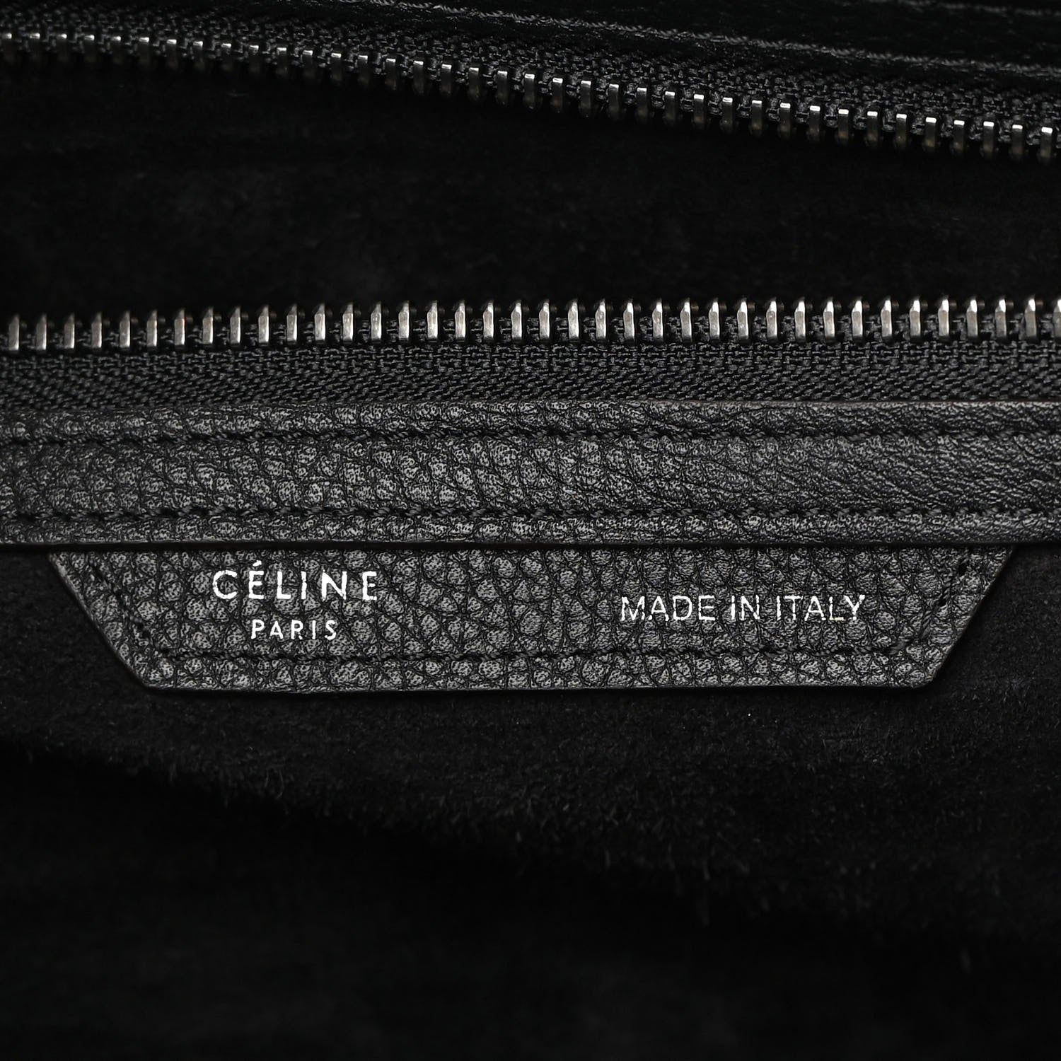 Celine Drummed Calfskin Mini Luggage Black 6 of 19