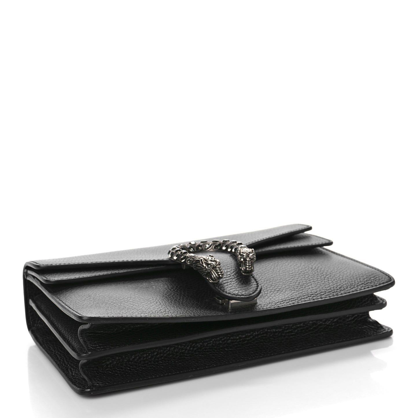 Pebbled Calfskin Small Dionysus Shoulder Bag Black