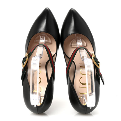 Gucci Malaga Kid Sylvie High Heel Pumps 39 Black 2 of 10