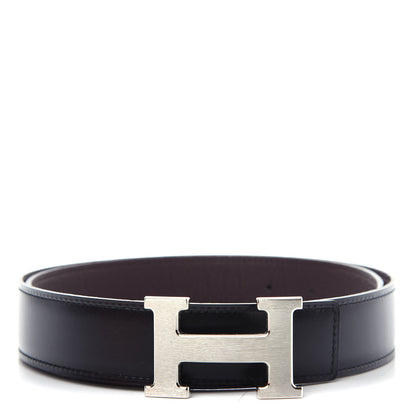 Hermes Box Togo 32mm H Belt 85 Black Chocolate 1 of 6