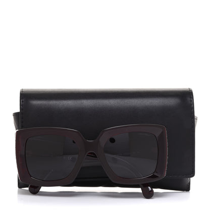 Chanel Acetate Rectangle Sunglasses 5435 Burgundy 9 of 9