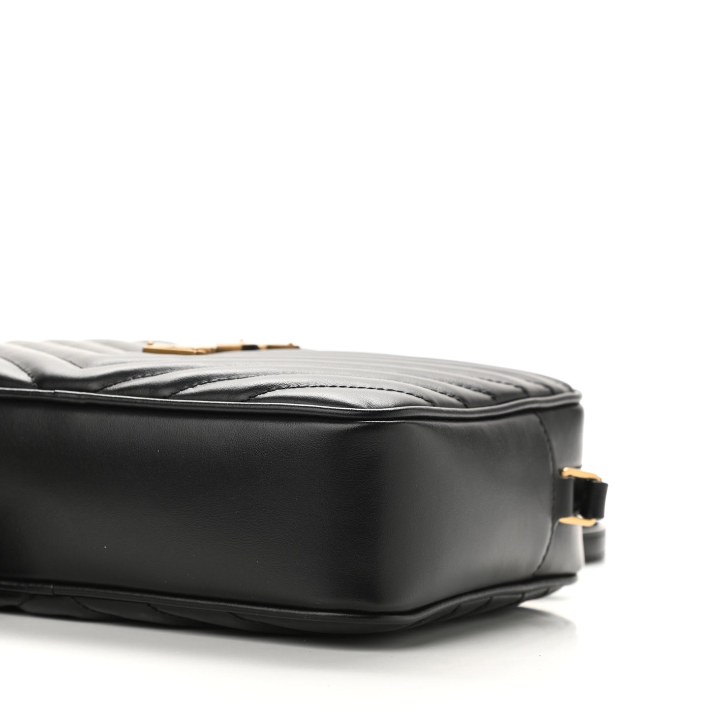 Calfskin Matelasse Monogram Lou Camera Bag Black