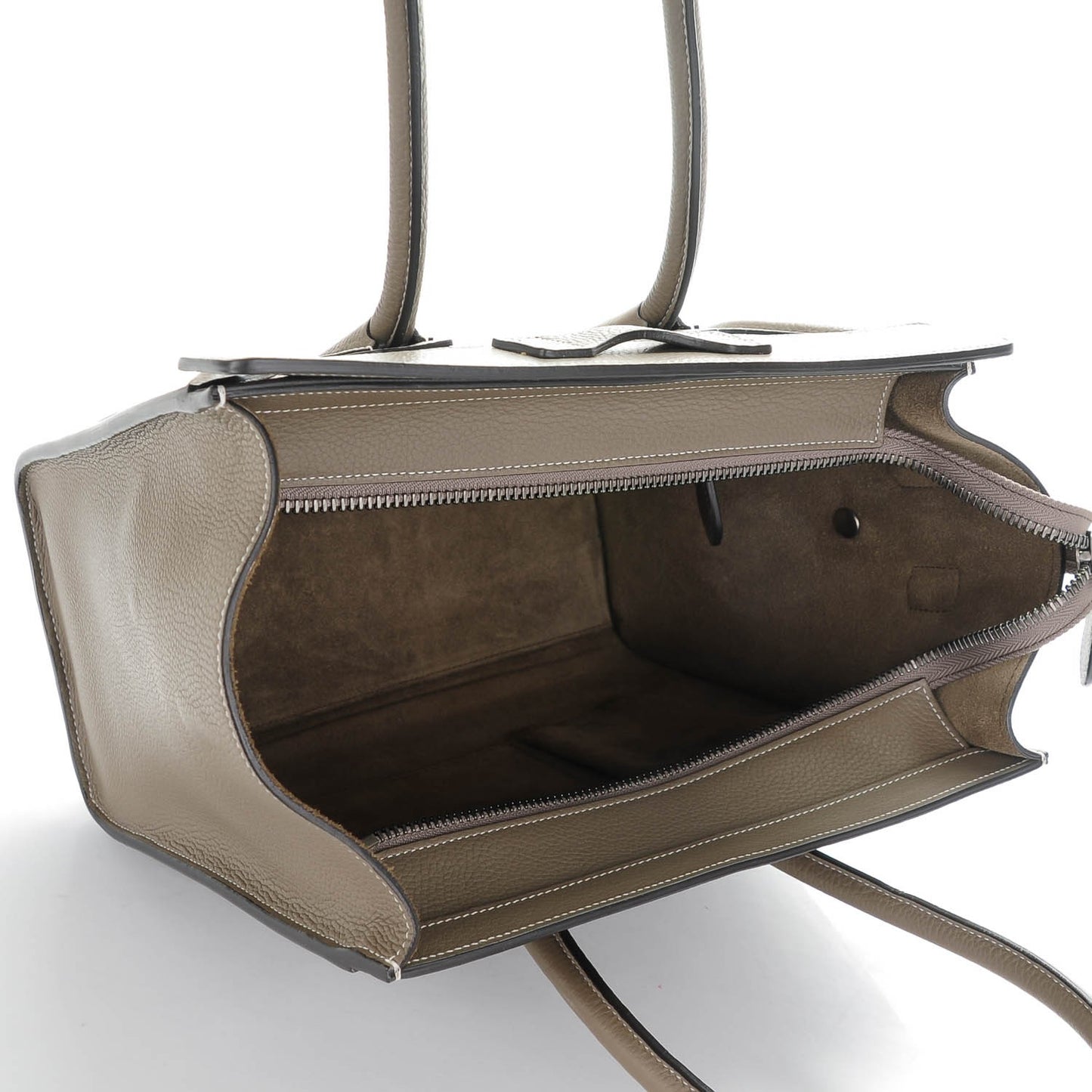 Drummed Calfskin Micro Luggage Souris