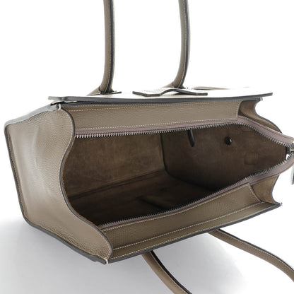 Celine Drummed Calfskin Micro Luggage Souris 5 of 9