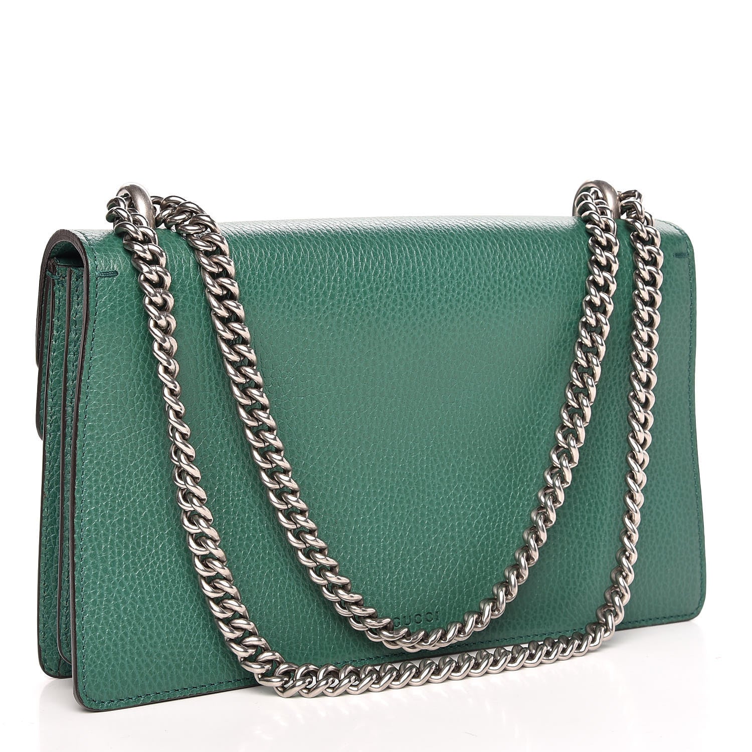 Gucci Pebbled Calfskin Small Dionysus Shoulder Bag Emerald 3 of 10
