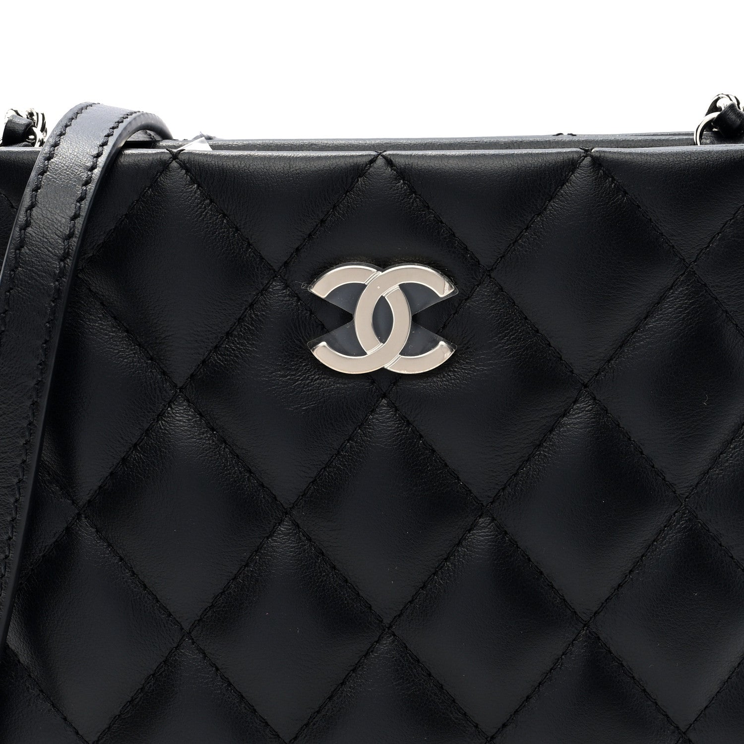 Chanel Lambskin Quilted Crossbody Bag Black 9 of 11