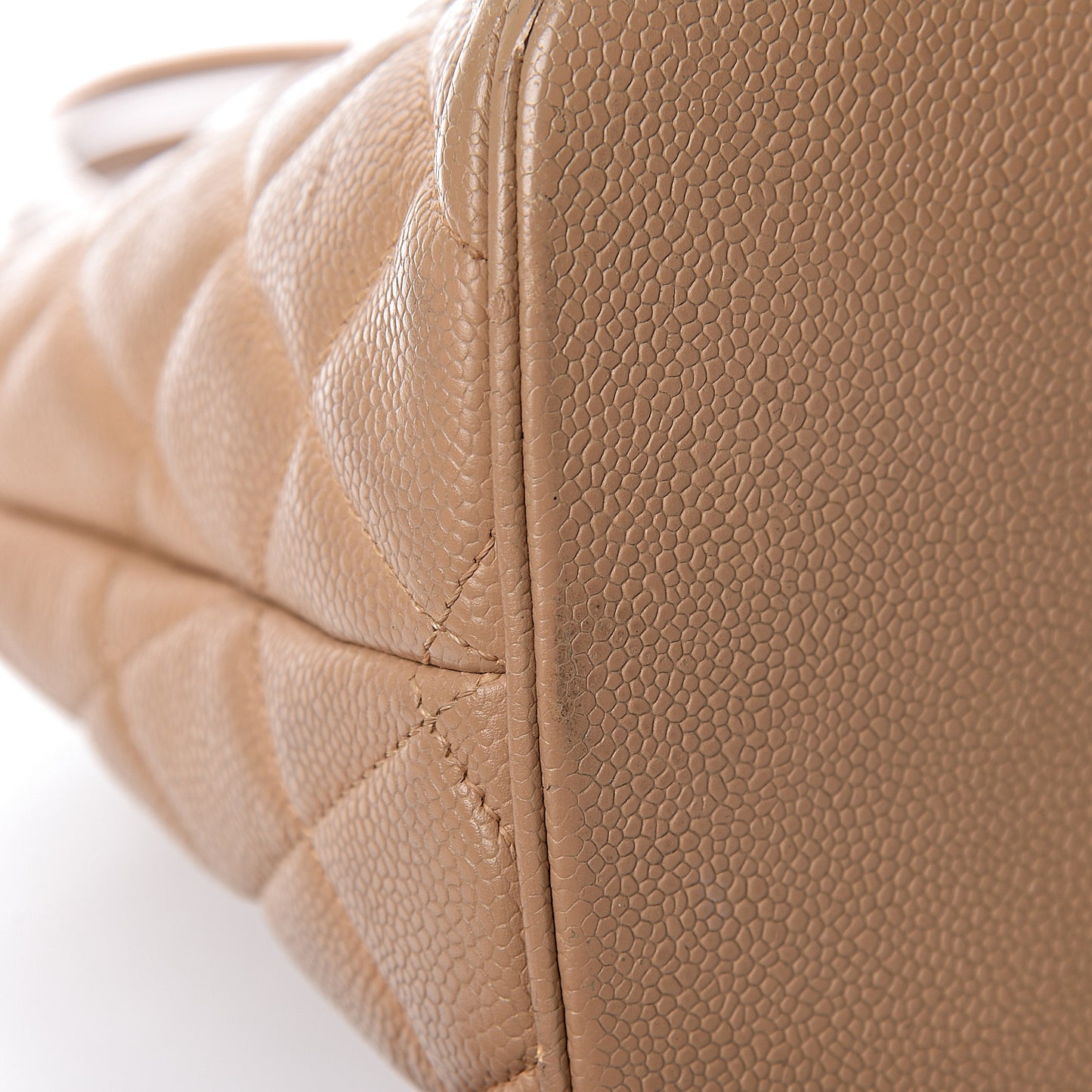 Caviar Quilted Medallion Tote Beige
