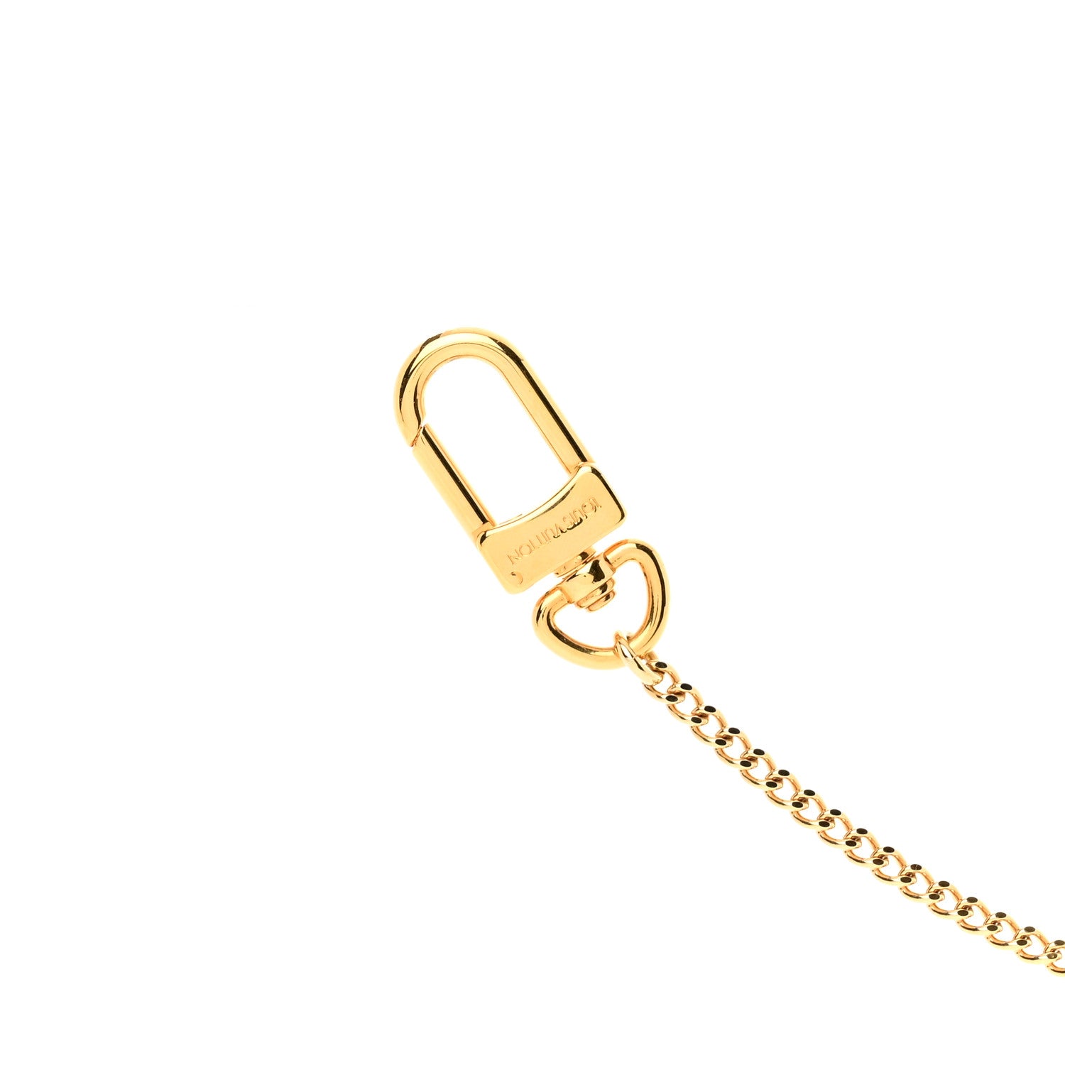 Louis Vuitton Metal Pochette Extender Key Ring Chain Gold 4 of 4