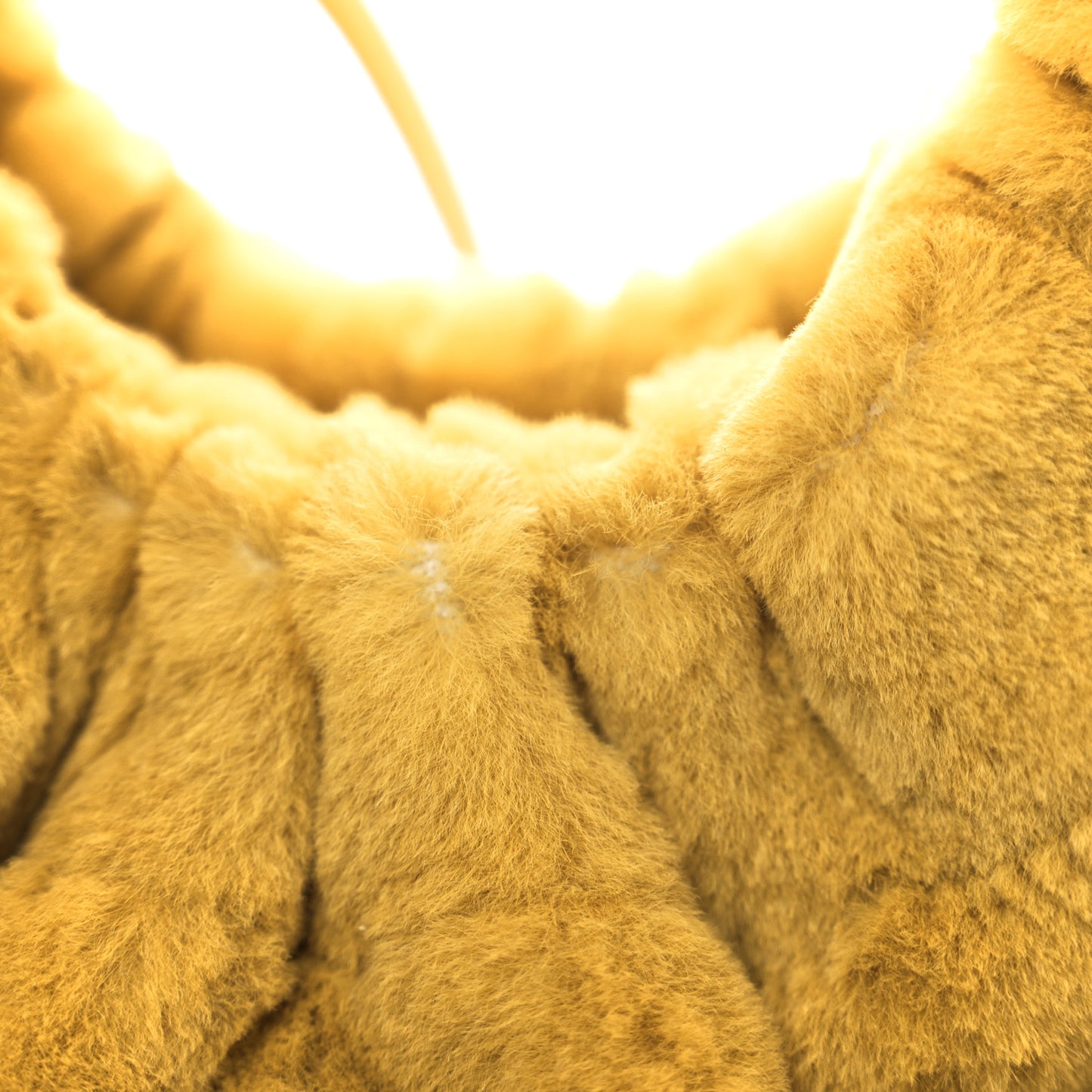 Mink Fur Small Double Circle Bag Yellow