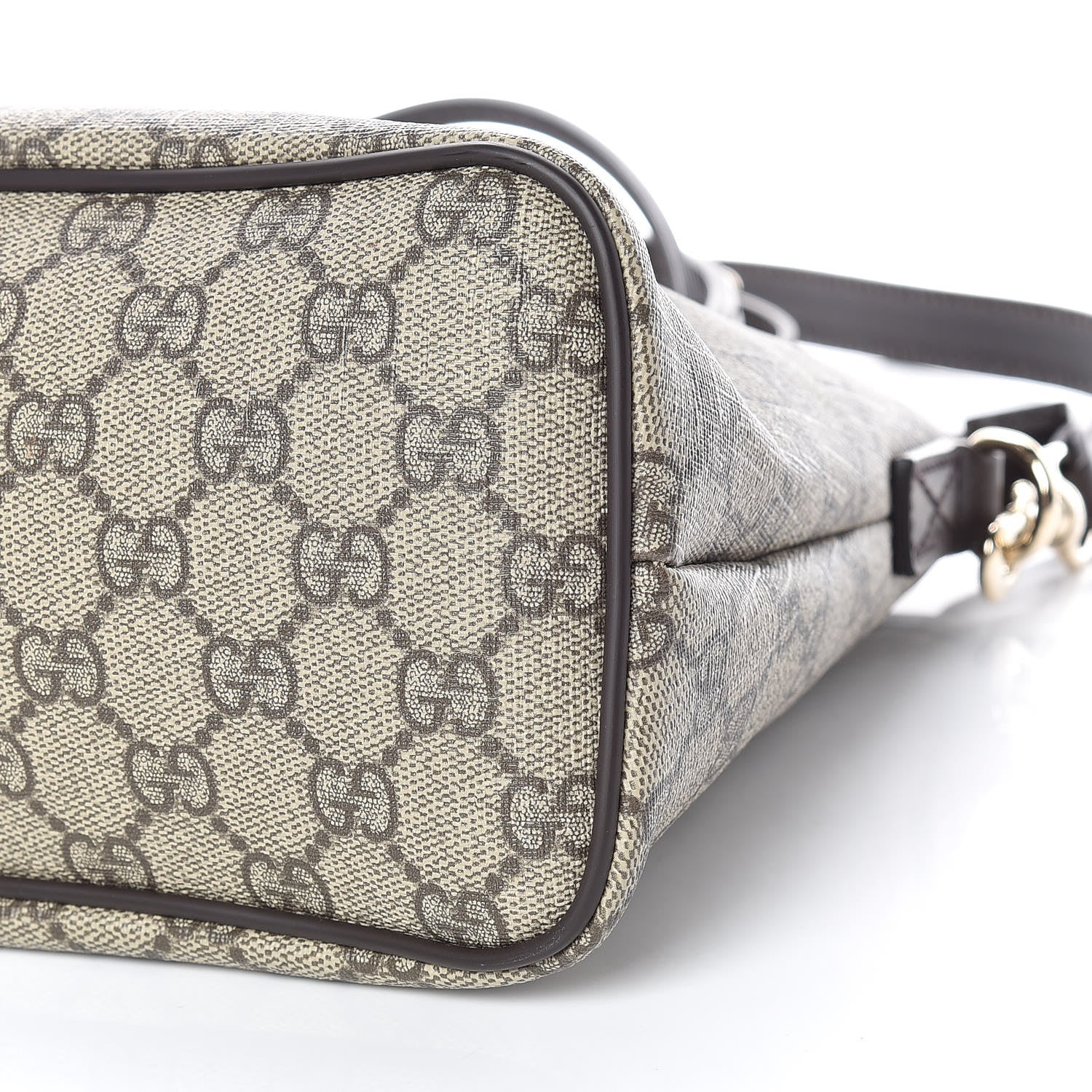 Gucci GG Supreme Monogram Small Zippered Tote Dark Brown 9 of 9