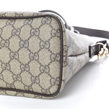 Gucci GG Supreme Monogram Small Zippered Tote Dark Brown 9 of 9